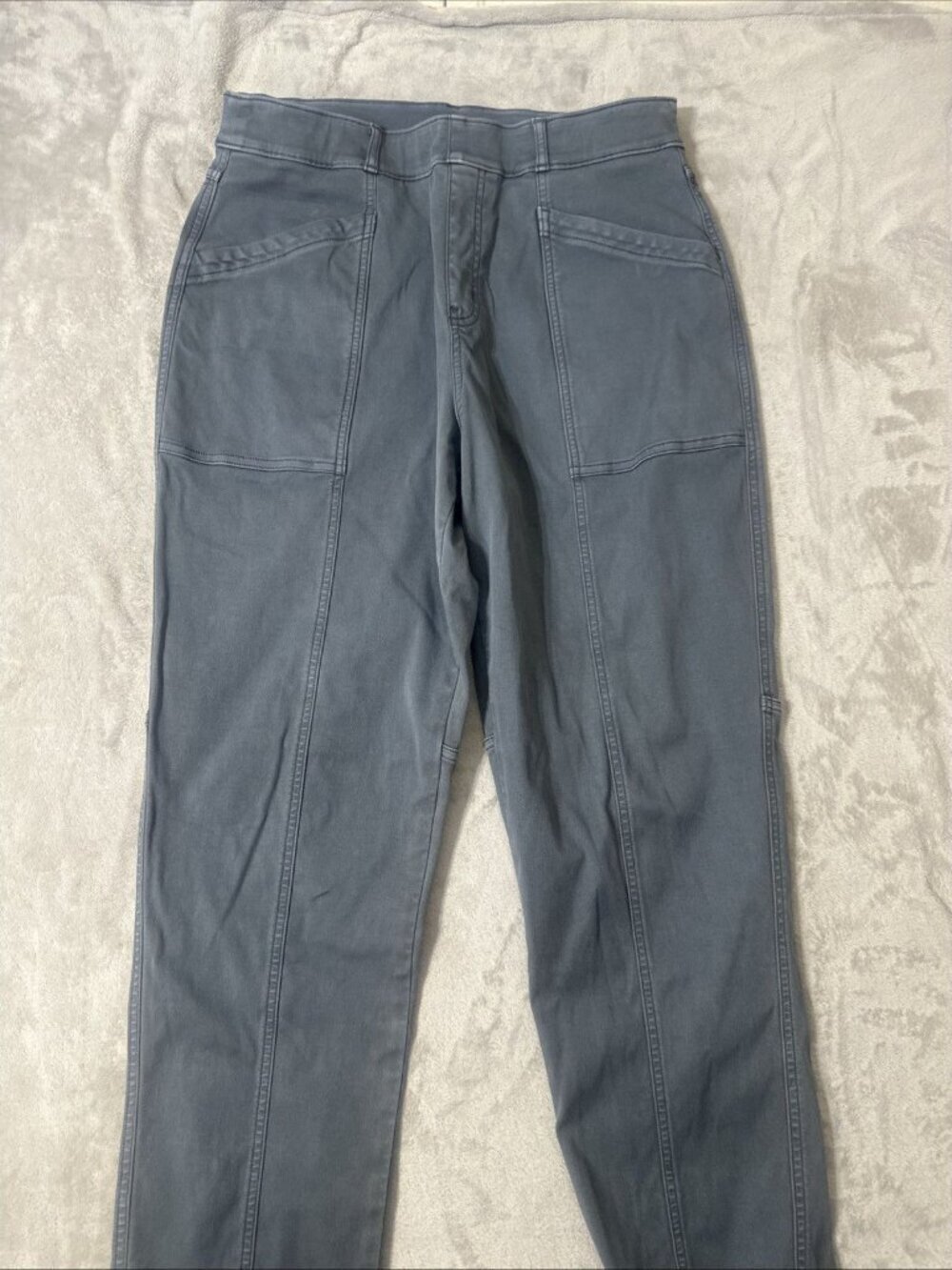 SPANX Pants XL Stretch Twill Straight Leg Blue - Picture 3 of 9